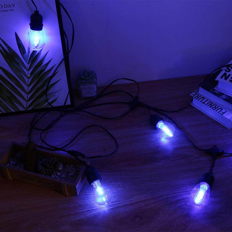 太阳能E2灯7营户外VKZ地露营装饰串摆摊RG5B幻彩灯10米1灯工厂直