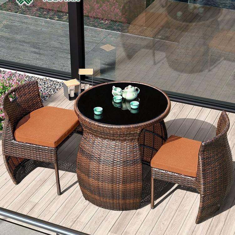 阳台小桌椅编藤椅几件套户WIO室茶外外庭院网红三简约创意休闲露