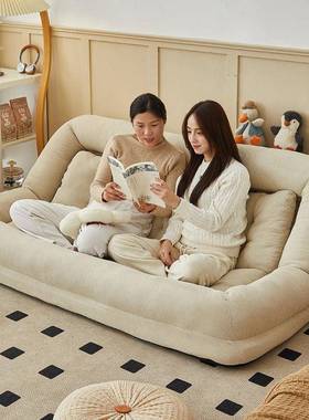 巨型榻榻14216沙米人类狗窝两懒人发可躺睡折叠卧室沙发床用双人