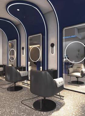 2LFJ025款新理发店镜子网发红廊专用剪发镜灯高清美发店镜子带烫