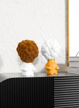 电创意卡云朵抱通膝人摆G25097件可爱儿童房家居柜用品客厅视装饰