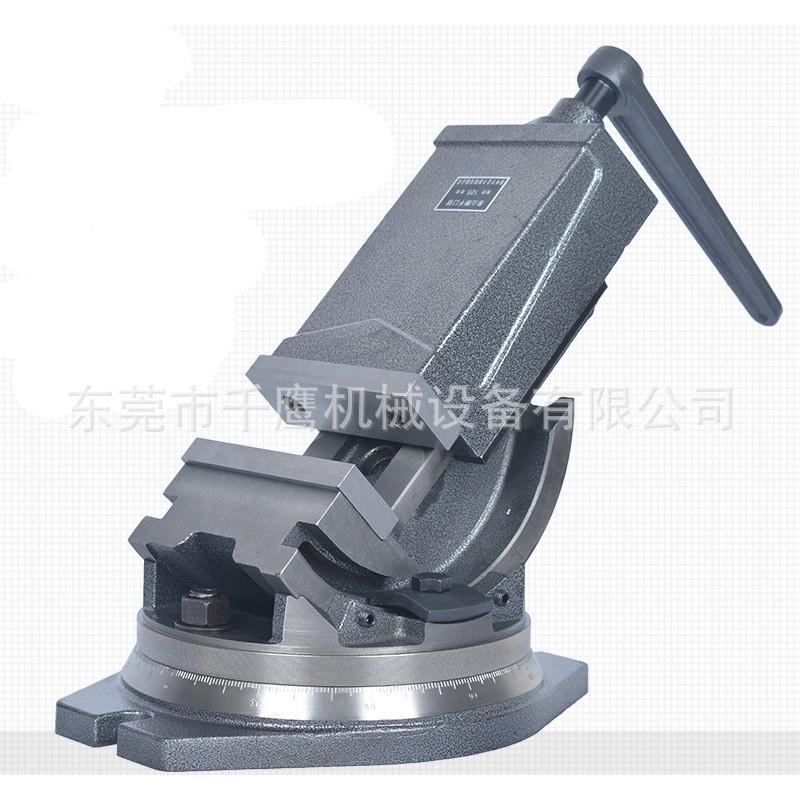 机床CNC通用机械式虎钳平可0机用口钳倾0-9°可QHK-100调角度铣床