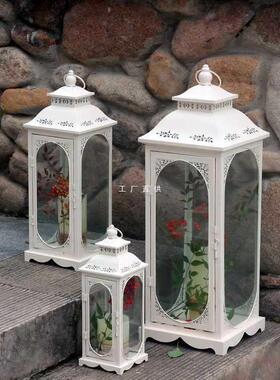 复古白色F875597M欧式件艺风铁灯马蜡烛台灯婚庆路引舞台婚房摆庭