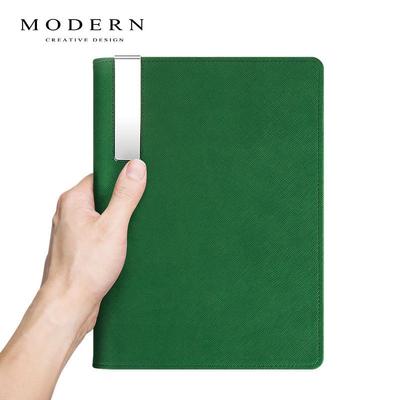 德国档MO办DERN务公用皮面高记事本手帐本笔商记本子文具刻lo194g
