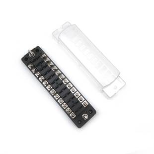 新款长BVI单排带正负极12路险保盒源插片保险丝新能车多路保险盒