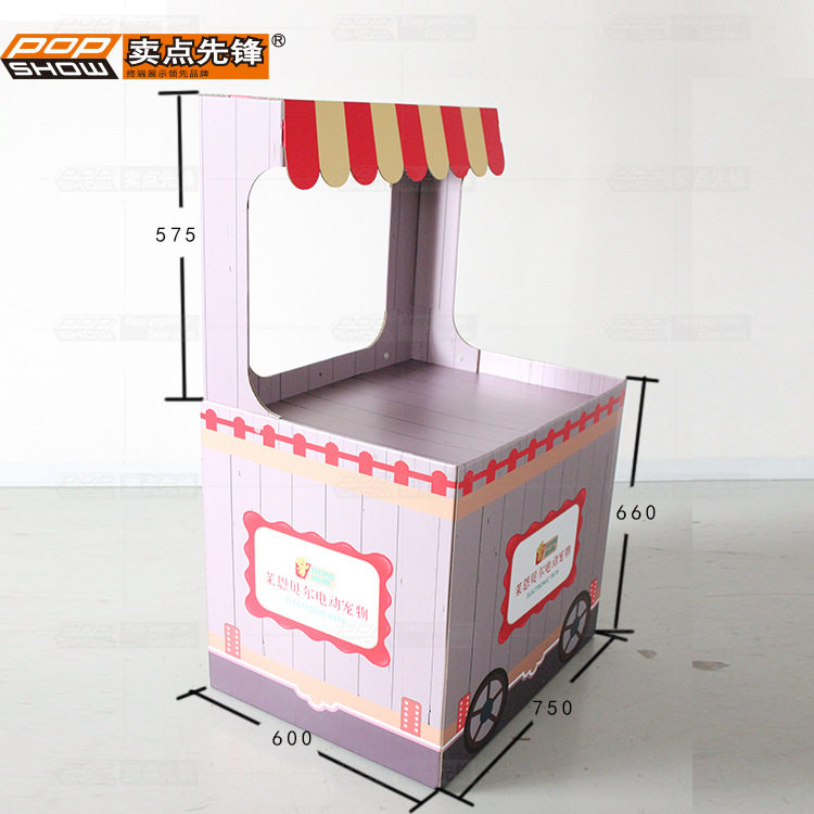 电子宠物玩具卖场纸堆头纸盒纸品创意堆头订做