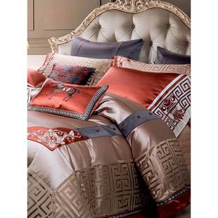 A10式 800T高锦缎长棉提花床绒上四件床F767HS7M套品欧宫廷多 L新款