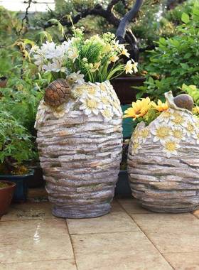 阳台别CXG装饰庭院景花园布置墅意观创方形花盆户外造景多肉植物