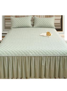 2025款全棉床裙三件JNM13452套单新件床纯棉防滑床套带裙单边床垫