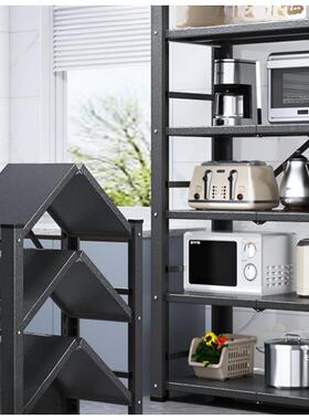 厨房折叠物架落F77MHTM7地多层免装折安叠纳架微收波置炉烤箱储物