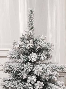 厂SYCT112家直销新品圣诞装饰品PVC植绒沾白节雪积圣诞树