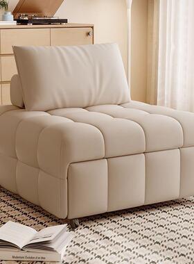 日式轻奶风泡沙发床DJU奢抽芙油拉式小户型多功能卧室伸缩布艺沙