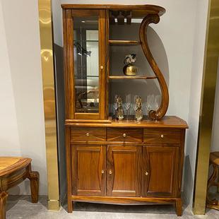 欧美式 c01玄关隔断单面屏风酒柜柜厅乌金实木储物隔 实间厅柜olx