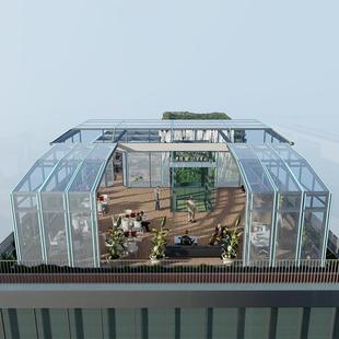 智能HVG伸折叠移动阳遮光房厅楼顶餐缩商用活动棚阳隔热隔音