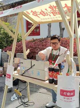 移动可叠摊可定外棚摆摊展RYN示架实木位户制促销花车夜市集折市