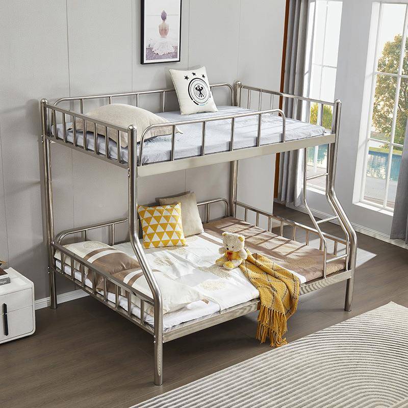 304不锈钢子母床本色子母铺双层下床高低床铁上艺家用学生舍公寓