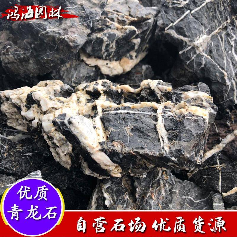 青龙石鱼盆景假山头石料缸造景石735酸水族造景石头洗青龙石英石