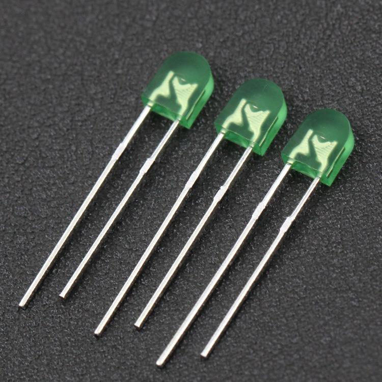 好莱光LE直插发光二极管24色5墓碑带绿短脚红发红黄发黄发245墓碑