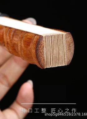 罗竹折扇手工老精磨佛肚竹高端文玩风中国古风玉竹男士89309汉折