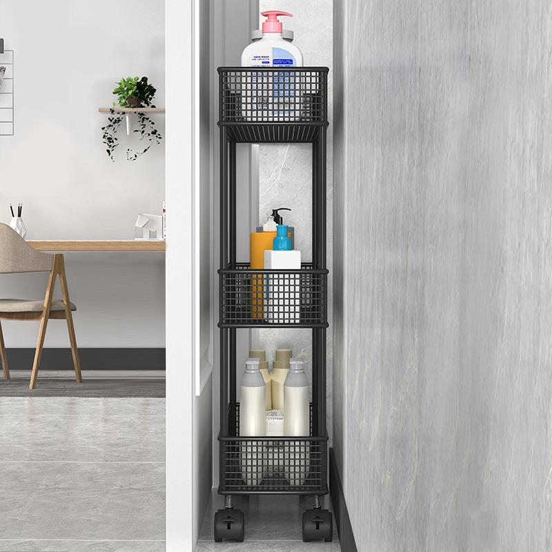 卫生间夹缝置物柜架门后缝收纳室极浴窄落地隙窄IYW缝架子窄涛森