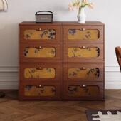 实木中中古香云纱斗柜门模块组合柜客厅复古卡新式 电视柜床mxj632