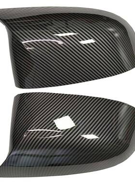 适用18-21宝马X4X5X6G01G02G05改装牛角倒车镜壳碳纹51162446965