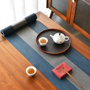 一体式高档茶席新中式禅意茶垫桌旗桌布防水中国风茶盘垫茶壶垫