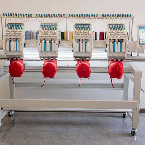 4头电脑绣花机成衣帽子个性化多头刺绣机高速四头电脑绣花机