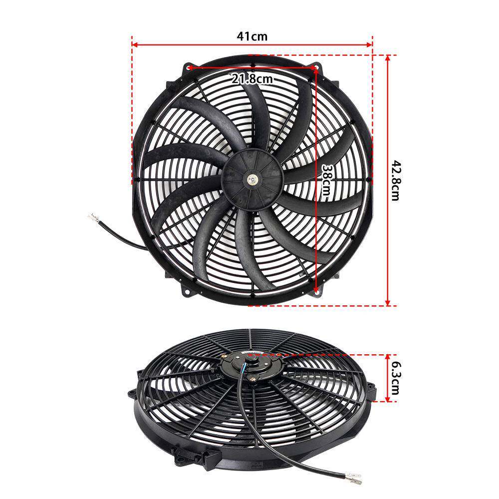 直销汽车改装通用汽车风扇12V80散热冷却CF-1001B电子风W器扇吸吹