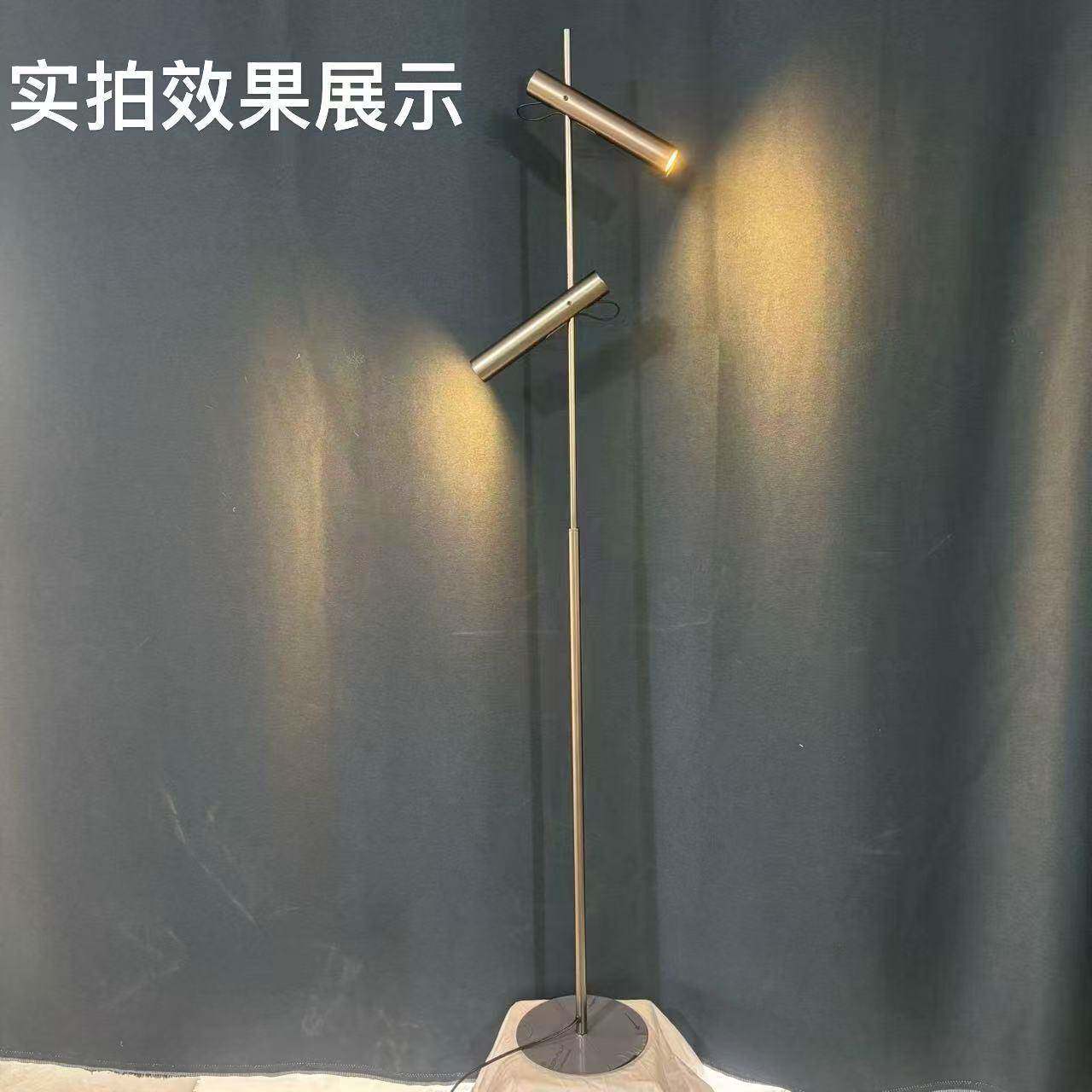 简约间代不锈钢客厅253沙节发阅读护现眼落地灯书房样板可以调装