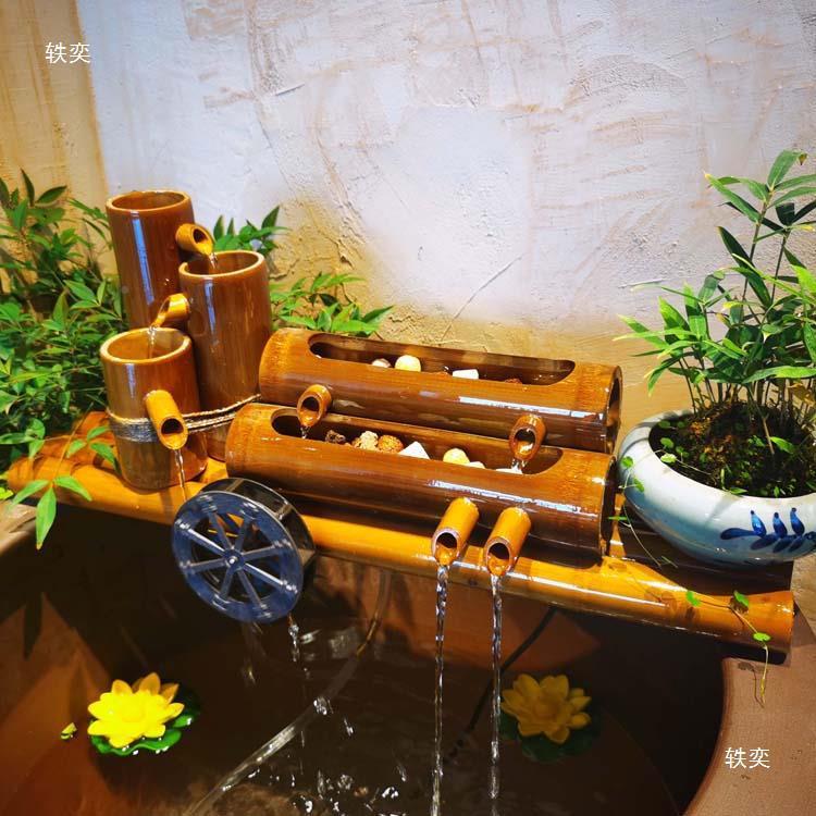 滤陶瓷鱼缸竹DTC子过滤器圆缸滤瓷盆缸增氧上置过盒鱼过设备