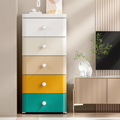 26年新款收12023-13纳柜家用部滑轮加容大量厚PP多层窄底缝储物柜