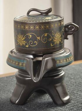 淘瓷套八自动磨茶30930具懒夫人泡茶器茶具装石陶瓷堆花家用功茶