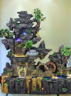 方圆货现大型山流泉水摆件ILJ树脂喷泉水车落地摆饰室内假鱼池缸