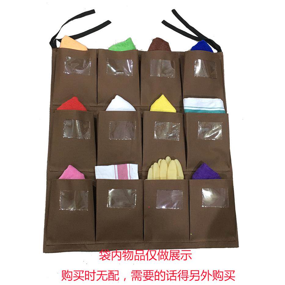 加厚防水抹布袋抹布收纳袋挂袋 毛巾分类袋 工具存放袋清洁车布袋