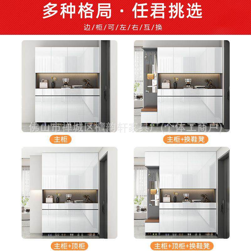 户门口鞋柜用现代简约加墙高进门鞋柜一体靠收入纳柜客厅玄关718