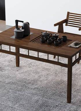 新新中式茶桌喝椅组台JUR合禅意茶室阳家用茶款台户外功夫茶几茶