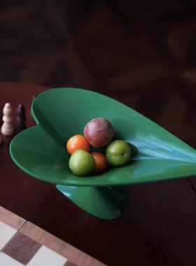 现代艺JUZ店爱心水术果盘摆件样板脚房酒客厅玄关收纳高托盘展示