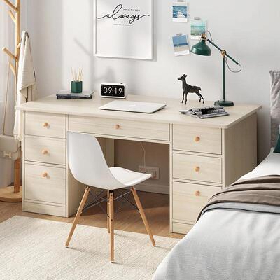 字折叠小桌子公桌子简学约现代家FIS用办书桌生一体写桌子电脑台