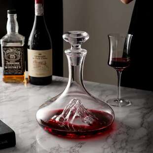 创意冰山红酒醒酒器轻奢高档束腰大肚分酒壶商用高颜值葡萄分酒器