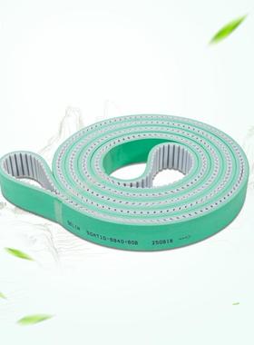 格霖工厂传送带50AT10聚氨酯PU同步带绿色海绵玻璃机械圆弧齿型带