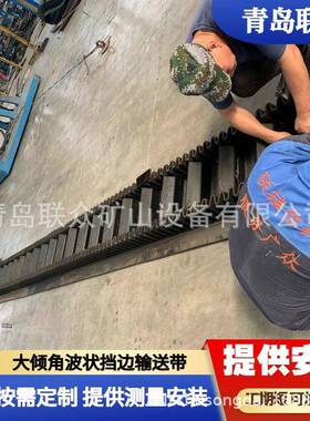 供应EP300波状大倾角挡边输送带耐磨耐高温挡板隔板上坡爬坡带