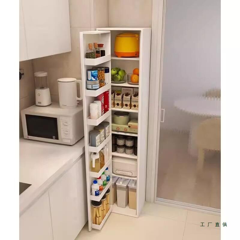餐边柜靠墙一体储物柜缝隙柜客厅家用小户型收纳柜窄高钢板储物柜