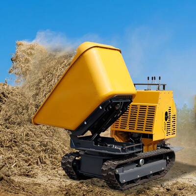 工厂直售小型多功能履带式液压翻斗车港口码头搬运站力式Dumper