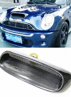 适用于2002-2006宝马迷你MINIR50R52R53改装碳纤维机盖出风口