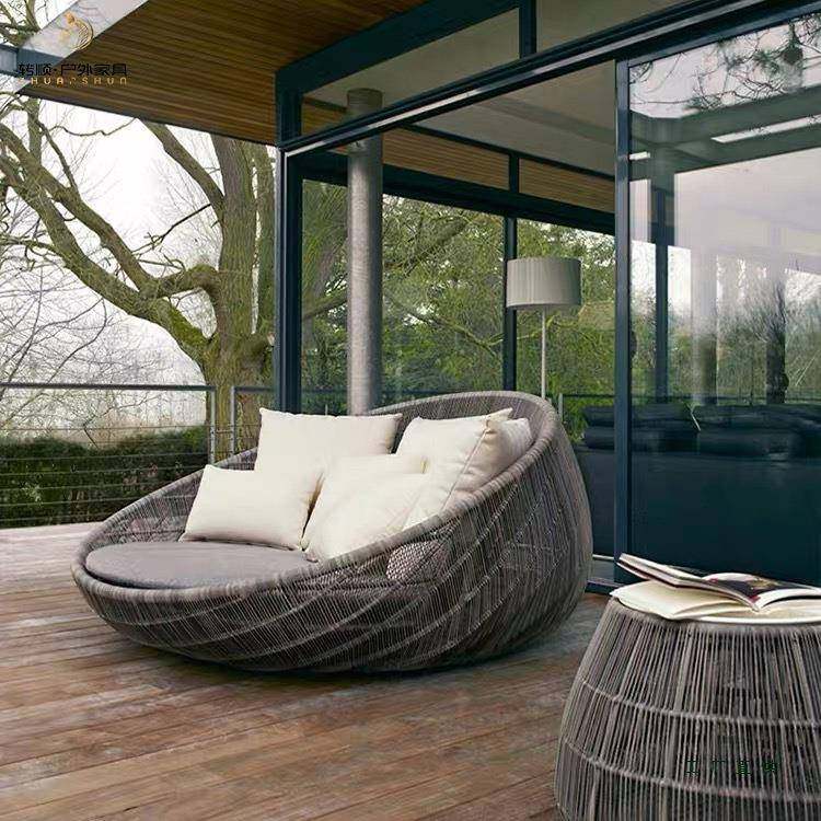 户外藤编沙发床露台阳台仿藤圆床庭院花园泳池懒人民宿圆形藤躺床,节庆用品/礼品,新娘配件,淘宝优惠券,粉丝福利购,淘宝优惠卷