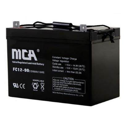 MCA蓄电池FC1290AH锐牌蓄电池12V90AH免维护蓄电池