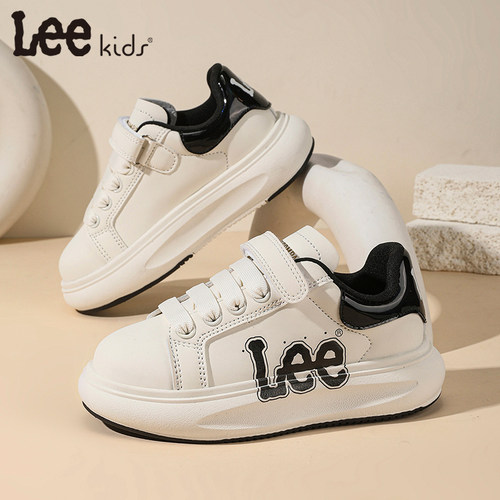 Leekids春秋季儿童小白鞋运动鞋