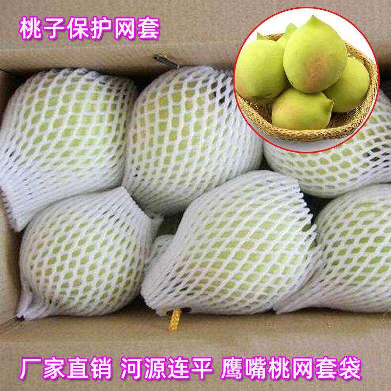 河源连平鹰嘴桃网套 水果保护网袋 果蔬运输减震防摩擦防护网套