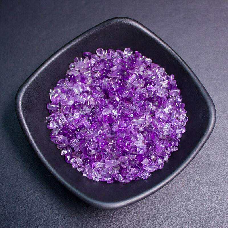 天然乌拉圭紫水晶碎石聚宝盆摆件巴西紫水晶原石裸石镶嵌曼